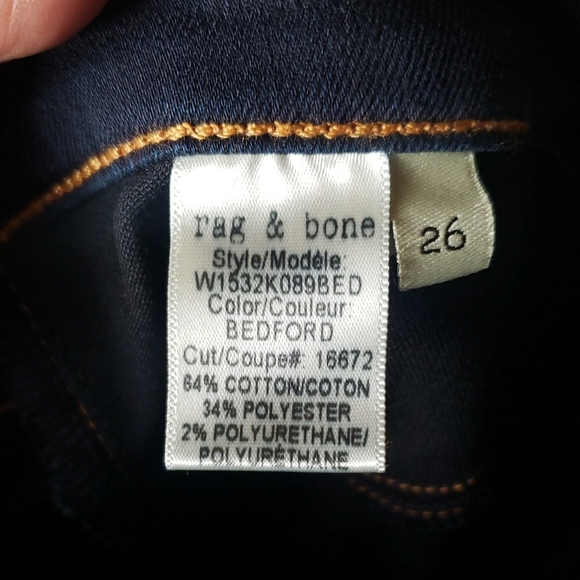 rag & bone Dark Indigo Skinny Jeans - Picture 5 of 7